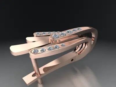 Diamond earring  456 3D print model