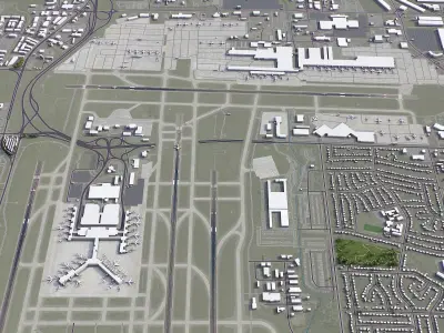 Memphis Airport Low-poly 3D model