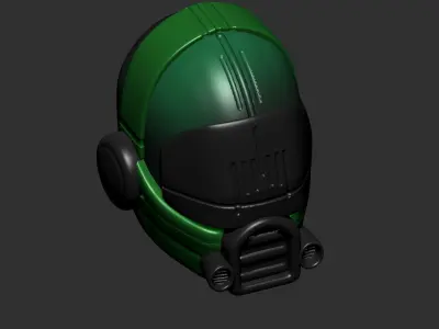 helmet high poly sculpt 3d printable ver 7 3D model 3D model 107