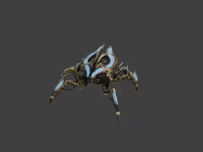 Spider Drone Low-poly 3D model