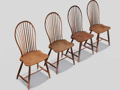 Chair Pack 3D Model Low-poly 3D model