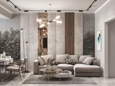 livingroom 3D model 6