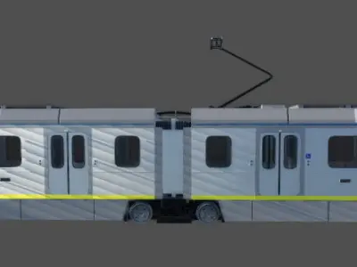 Light Rail Train Kinki Sharyo P3010 Free low-poly 3D model