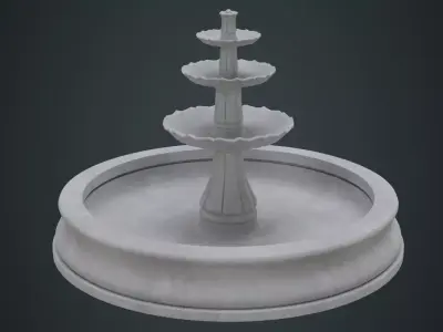 Fountain 2A Low-poly 3D model