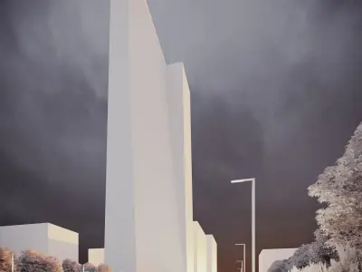 Exterior night scene 3D model