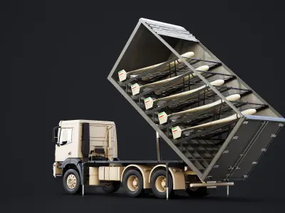  Shahed-136 Luncher Truck and Anidrone Pickup Truck 