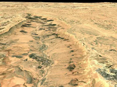 NEOM city topography Saudi Arabia - tile n30 e34 3D model