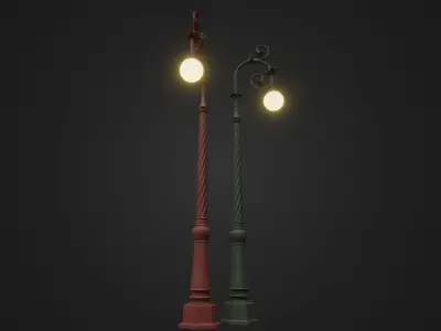 Street Light 24 Low-poly 3D model