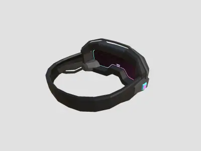 SciFi Glasses Low Poly A06 - Character Design Low-poly 3D model