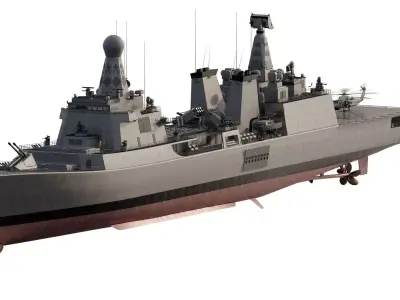 GREEK NAVY MULTI TASKING DESTROYER 3D model