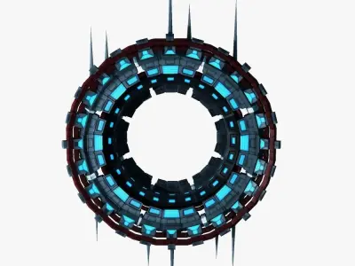 Star gates 3 low poly Low-poly 3D model