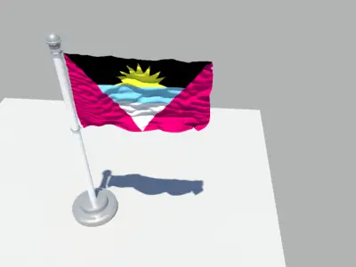 Antigua and Barbuda Flag 3D model