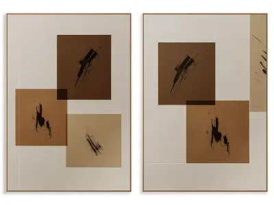 Abstract Painting Frame set 3D model 401