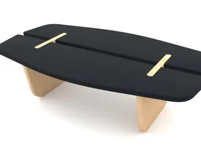 Wooden Coffee Table - 3ds Max 3D model