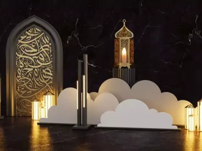 Corporate Ramadan Event Gate Theme 3D model