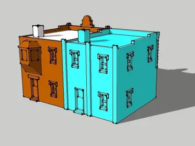Shop Store Building 2pcs by Outland Models 3D Printable 3D print model buy