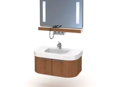 Bathroom Furniture Made Of Wood 3D model
