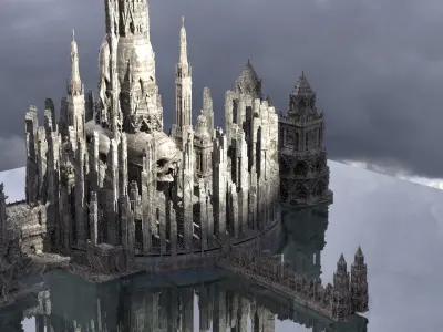 Sci-Fi Necro City Kit bash 3D model