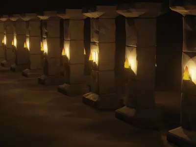 Dungeon assets pack 3D model