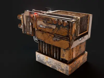 Sci-fi industrial detail 3D model