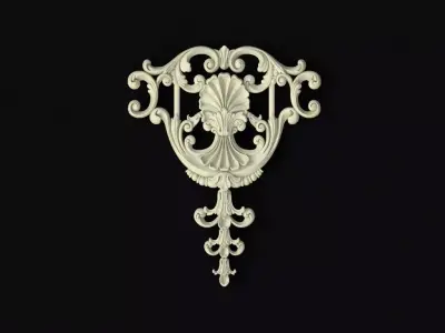 dekor ornate ornament 3D model 8