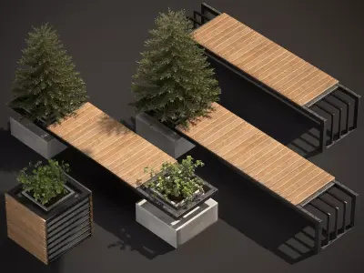 Urban Furniture 01 3D model