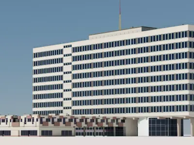 Eastern European Building 013 Low-poly 3D model