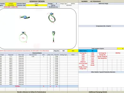 Modern Twist Solitaire Ladies Diamond Ring CAD Design 3DM STL 3D print model