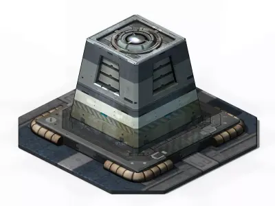 Ground-small operating platform 01 3D model