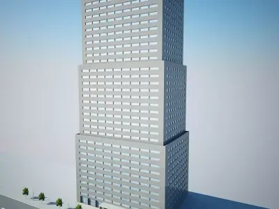 low poly building 20470 3D model