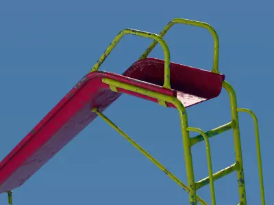 Abandoned Playground Scene Low-poly 3D model