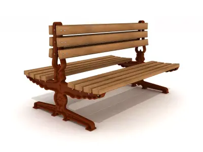  3D model Outdoor Binary Bench 16 3D model