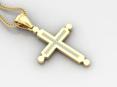 Cross Light Gold 4CP009 3DM STL 3D print model