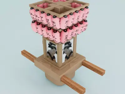Traditional Japanese Mikoshi  Detailed 3D Model 3D model