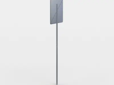 Do not enter sign Low-poly 3D model