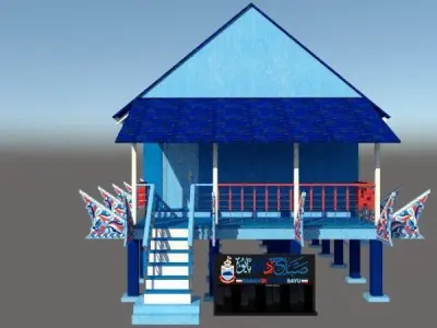 SULUK TRADITIONAL HOUSE SABAH Free 3D print model