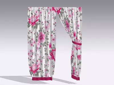 Curtain Low-poly 3D model