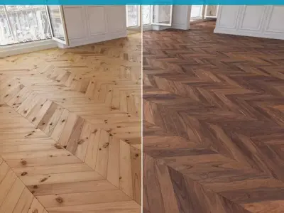 Herringbone parquet 33 WITHOUT PLUGINS 3D model