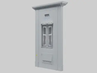 Panel with window door model Low-poly 3D model