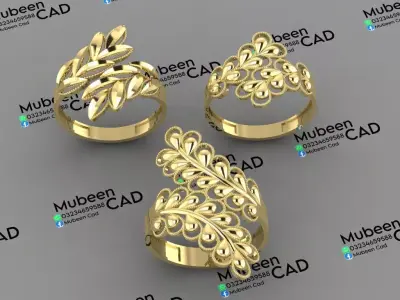 15 rings bueatiful light weight  3D print model
