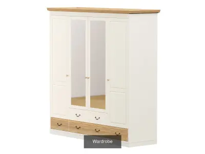 Furniture set curtain with pleats and window 3D Model Pack