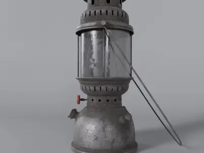 Vintage Lamp-Old oil lantern 3D model