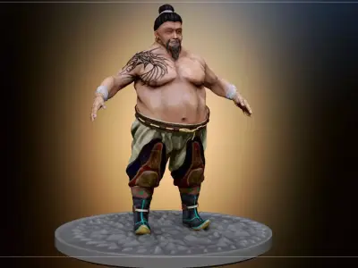 Realistic Human Games Model Low-poly 3D model