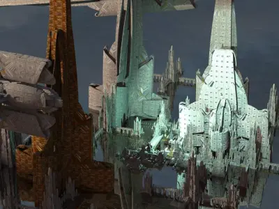 Emperors space port Kit bash  3D model