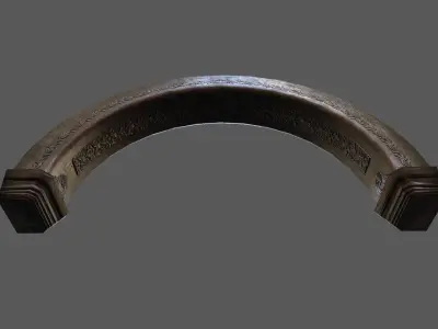Old wood arc Low-poly 3D model