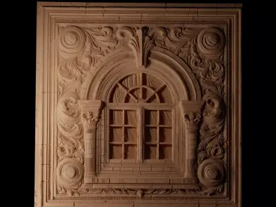 window CNC 3d Print High Relief Sand Casting 3D print model