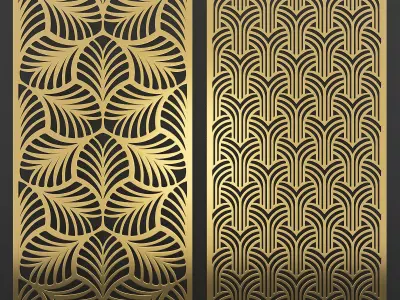 10 Set CNC Wall Partition 3d Panel 3D model