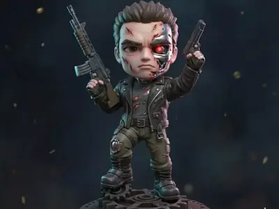 Terminator Deluxe Edition Cyborg of the Future 3D Model STL File 3D print model