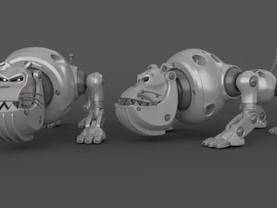  Cyborg Robot Dog  3D model
