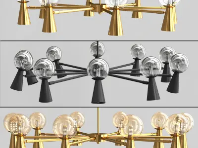 ABELINA modern chandelier 3D model